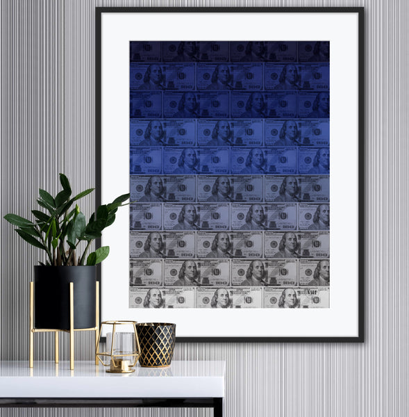 Contemporary Money Honey Ombre: Blue & Grey USD (LTD ED)