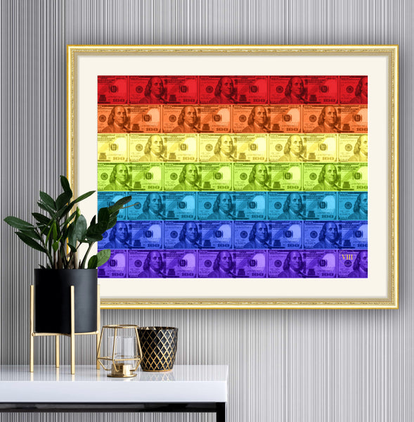 ''Rainbow Money USD.'' (LTD ED) By VIII., Fine Art Print on Cotton Rag.