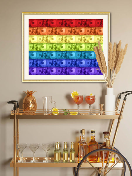 ''Rainbow Money USD.'' (LTD ED) By VIII., Fine Art Print on Cotton Rag.