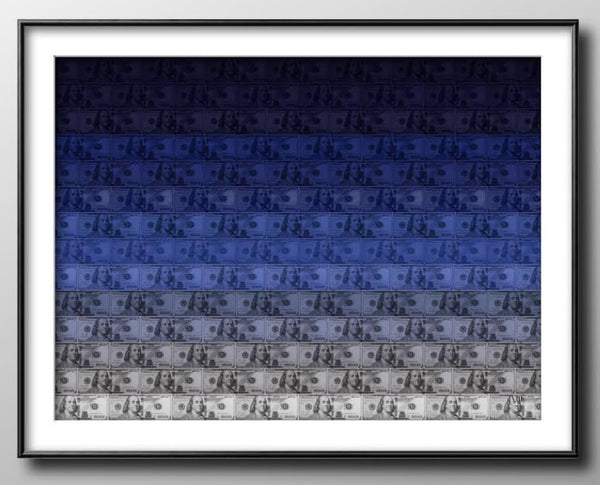 Money Honey Ombre: Navy & Gray USD *Large (LTD ED) By VIII