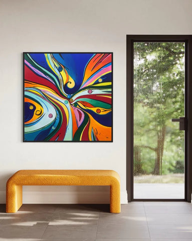 Original Painting ''Linescaping & Fun'' Abstract Art by VIII